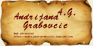 Andrijana Grabovčić vizit kartica